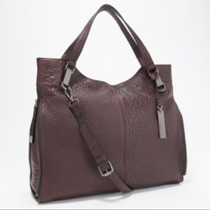 VINCE CAMUTO ELIZA TOTE HANDBAG • BLACK CHERRY